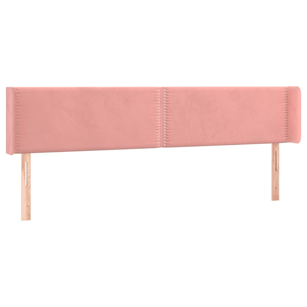 vidaXL Wingback Headboard Pink 183x16x78/88 cm Velvet
