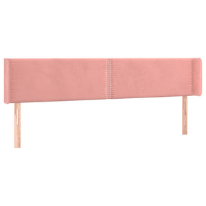 vidaXL Wingback Headboard Pink 183x16x78/88 cm Velvet