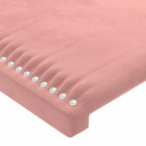 vidaXL Wingback Headboard Pink 183x16x78/88 cm Velvet