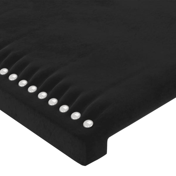 vidaXL Wingback Headboard Black 203x16x78/88 cm Velvet