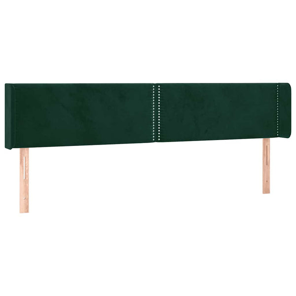 vidaXL Wingback Headboard Dark Green 203x16x78/88 cm Velvet