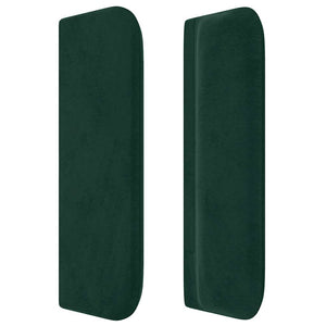 vidaXL Wingback Headboard Dark Green 203x16x78/88 cm Velvet