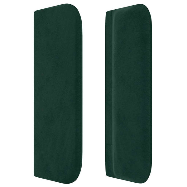 vidaXL Wingback Headboard Dark Green 203x16x78/88 cm Velvet