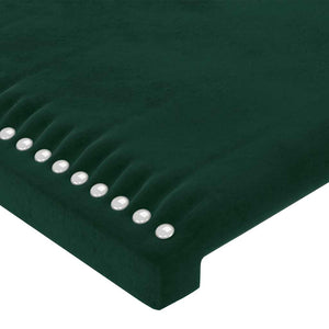 vidaXL Wingback Headboard Dark Green 203x16x78/88 cm Velvet