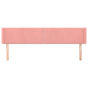 vidaXL Wingback Headboard Pink 203x16x78/88 cm Velvet