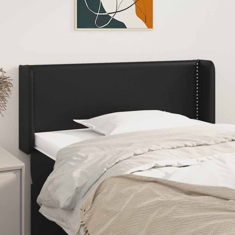 vidaXL Wingback Headboard Black 83x16x78/88 cm Faux Leather
