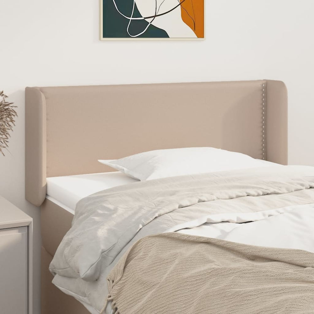 vidaXL Headboard with Wings Cappuccino Brown 83x16x78/88 cm Faux Leather