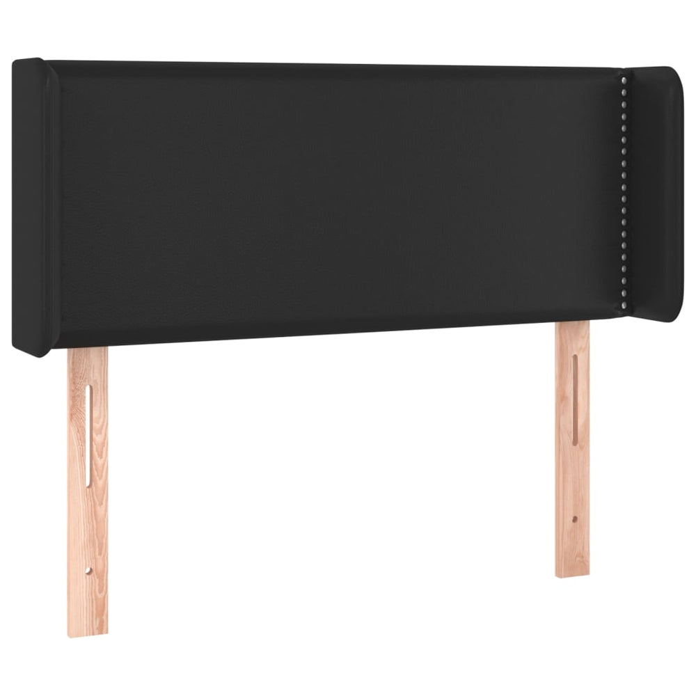vidaXL Wingback Headboard Black 93x16x78/88 cm Faux Leather