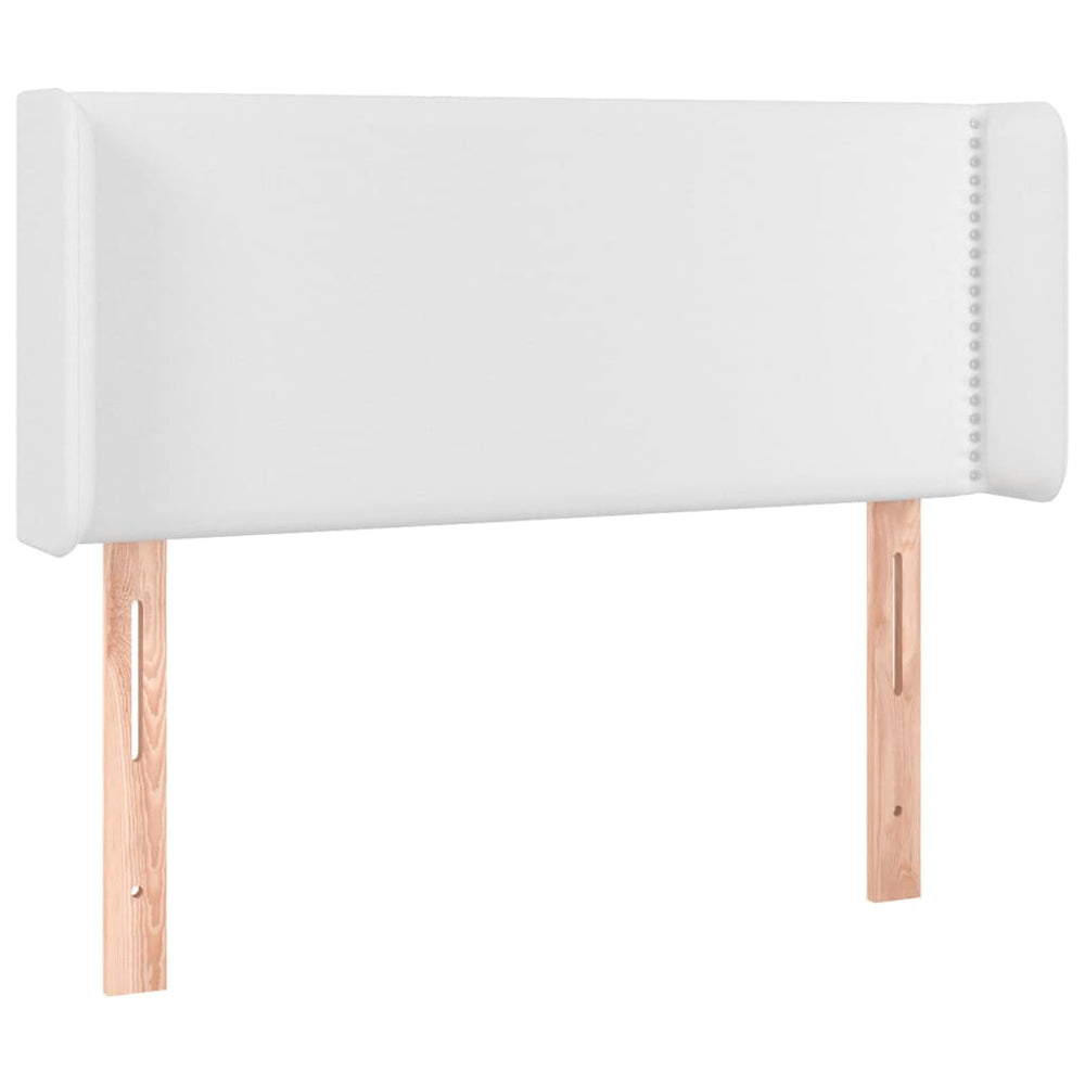 vidaXL Headboard with Wings White 93x16x78/88 cm Faux Leather