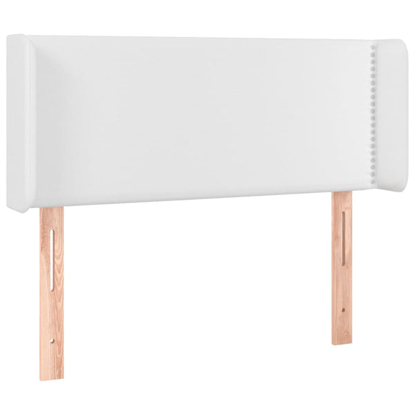 vidaXL Headboard with Wings White 93x16x78/88 cm Faux Leather
