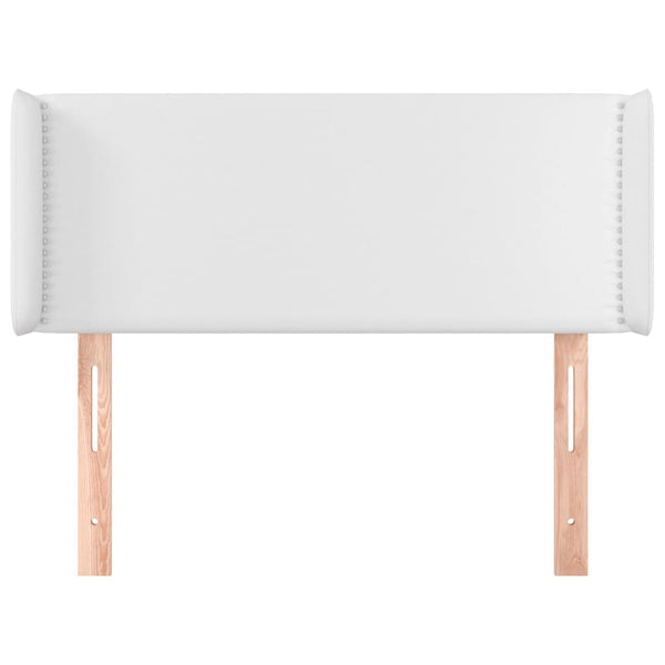 vidaXL Headboard with Wings White 93x16x78/88 cm Faux Leather