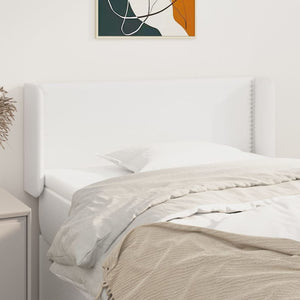 vidaXL Headboard with Wings White 93x16x78/88 cm Faux Leather