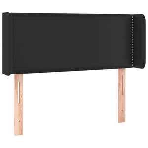 vidaXL Headboard with Wings Black 103x16x78/88 cm Faux Leather