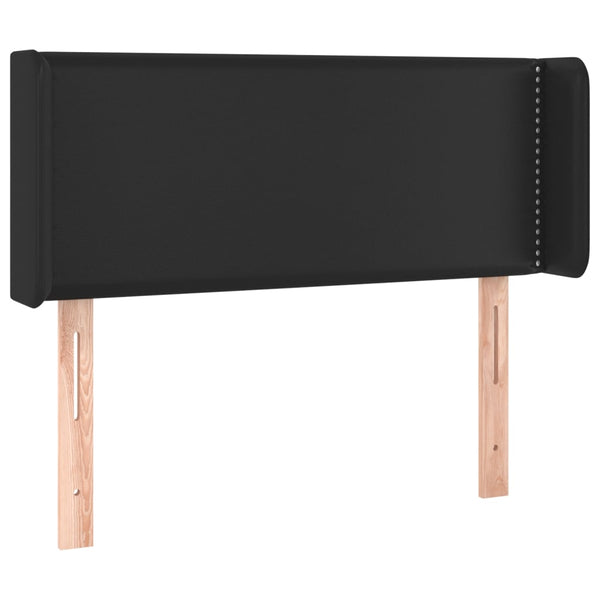 vidaXL Headboard with Wings Black 103x16x78/88 cm Faux Leather