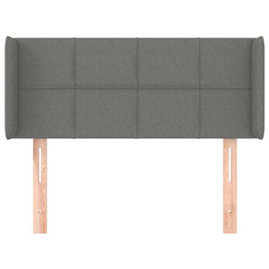 Kopfteil mit Ohren Dunkelgrau 83x16x78/88 cm Stoff