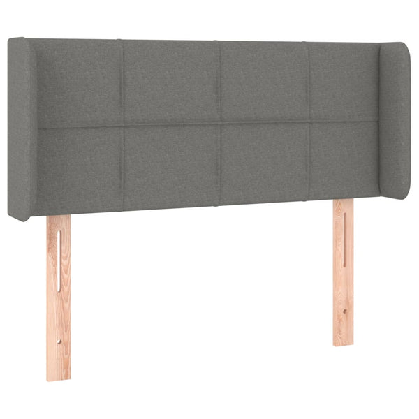 Kopfteil mit Ohren Dunkelgrau 93x16x78/88 cm Stoff