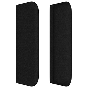 Kopfteil mit Ohren Schwarz 103x16x78/88 cm Stoff