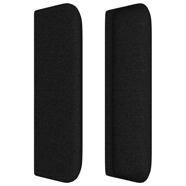 Kopfteil mit Ohren Schwarz 103x16x78/88 cm Stoff