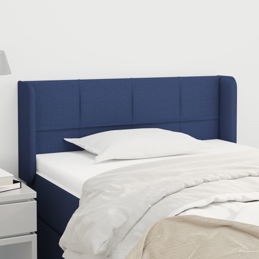 vidaXL Wingback Headboard Blue 103x16x78/88 cm Fabric
