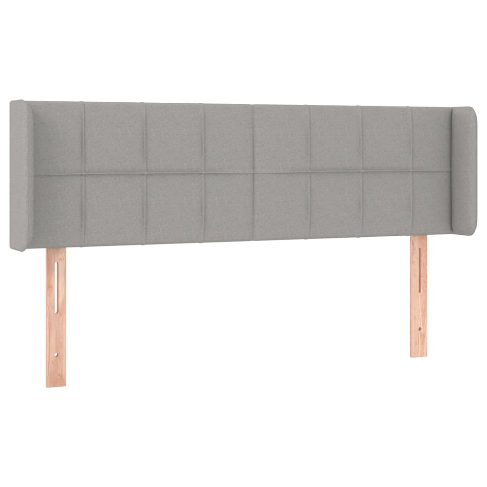 vidaXL Wingback Headboard Light Grey 147x16x78/88 cm Fabric