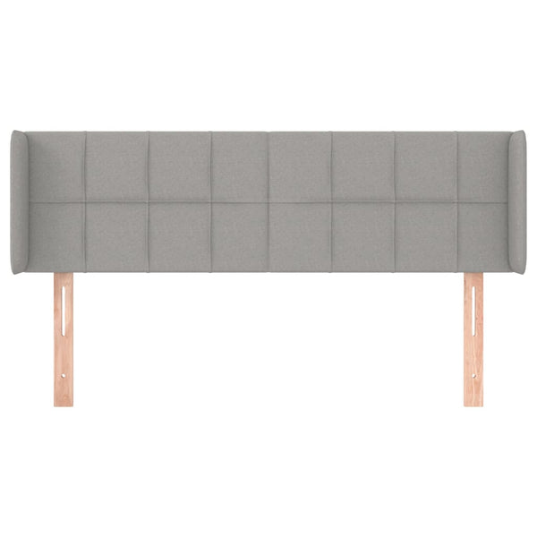 vidaXL Wingback Headboard Light Grey 147x16x78/88 cm Fabric