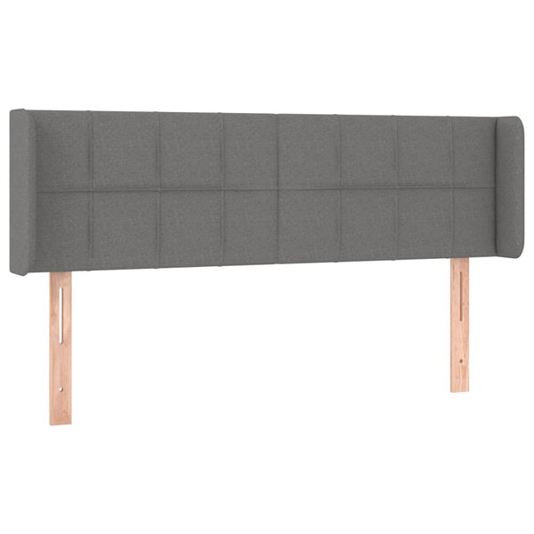 vidaXL Wingback Headboard Dark Grey 147x16x78/88 cm Fabric