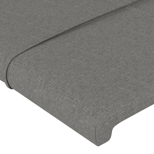 vidaXL Wingback Headboard Dark Grey 147x16x78/88 cm Fabric