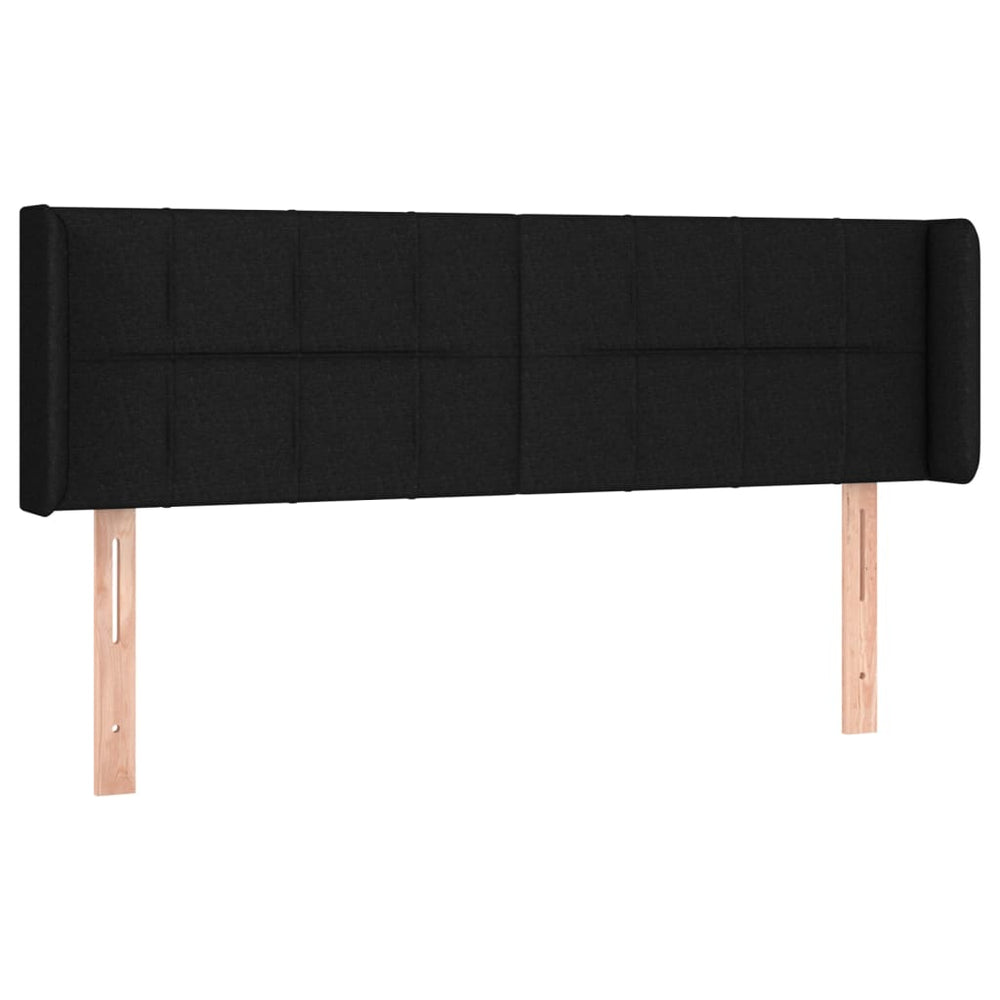 vidaXL Wingback Headboard Black 147x16x78/88 cm Fabric