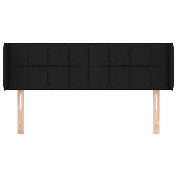 vidaXL Wingback Headboard Black 147x16x78/88 cm Fabric