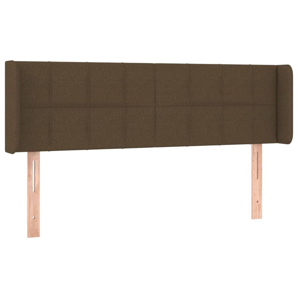 vidaXL Wingback Headboard Dark Brown 147x16x78/88 cm Fabric