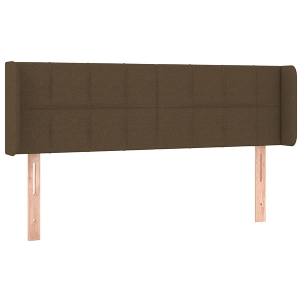 vidaXL Wingback Headboard Dark Brown 147x16x78/88 cm Fabric