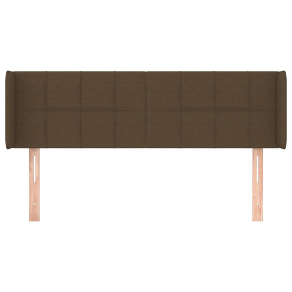 vidaXL Wingback Headboard Dark Brown 147x16x78/88 cm Fabric