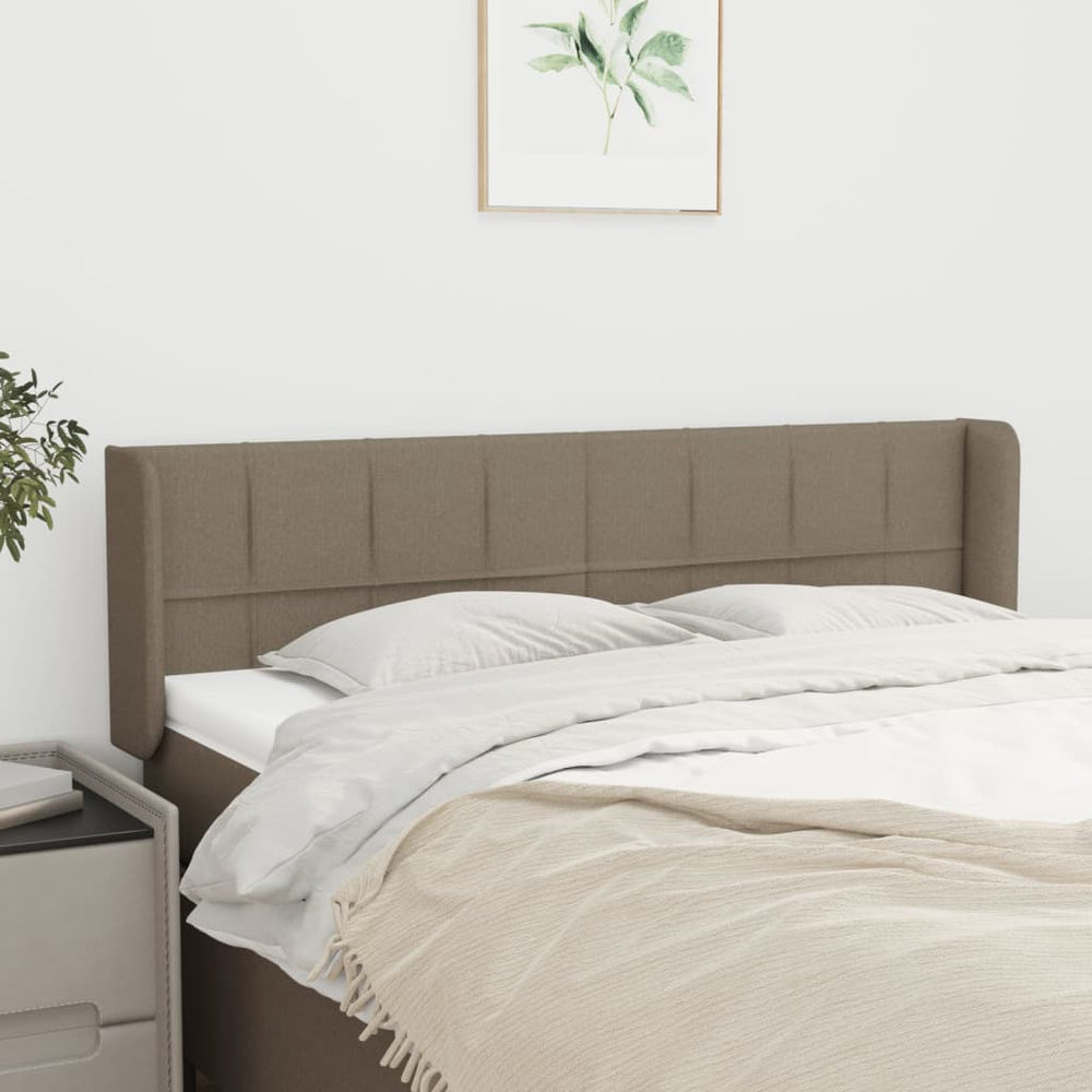 vidaXL Tufted Headboard Taupe 147x16x78/88 cm Fabric
