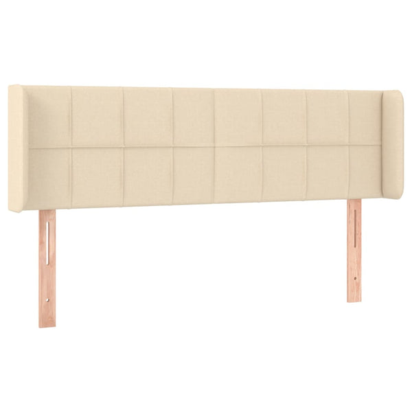 vidaXL Wingback Headboard Cream 147x16x78/88 cm Fabric