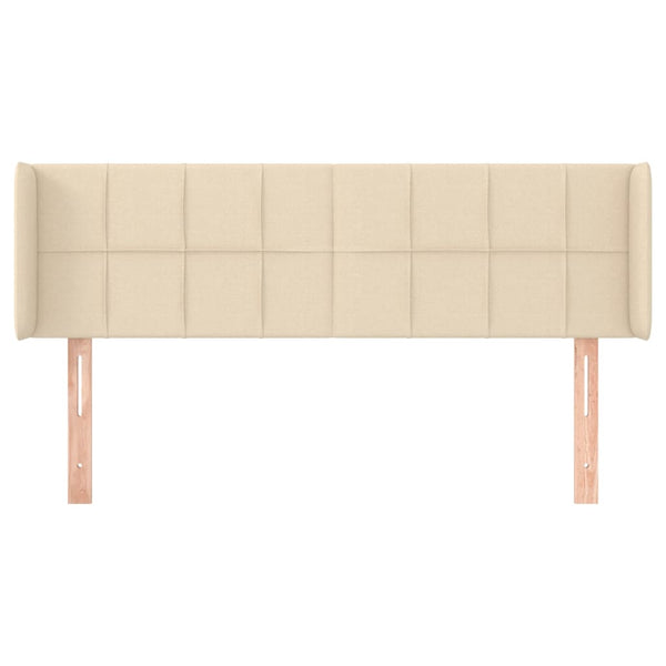 vidaXL Wingback Headboard Cream 147x16x78/88 cm Fabric