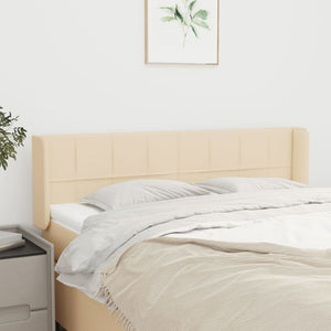 vidaXL Wingback Headboard Cream 147x16x78/88 cm Fabric