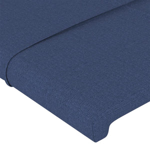 vidaXL Wingback Headboard Blue 147x16x78/88 cm Fabric