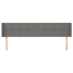 vidaXL Wingback Headboard Dark Grey 163x16x78/88 cm Fabric