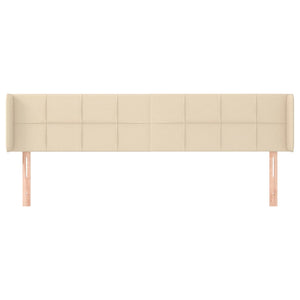 vidaXL Wingback Headboard Cream 163x16x78/88 cm Fabric