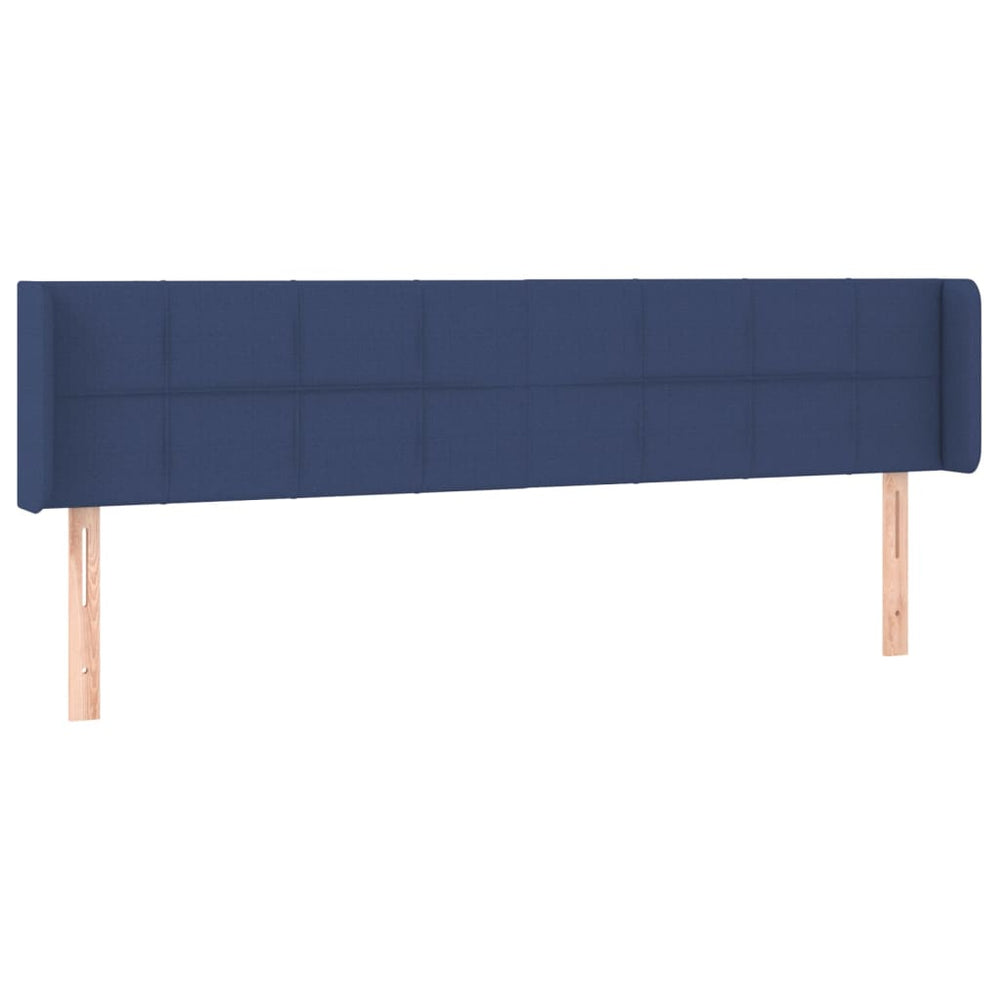vidaXL Wingback Headboard Blue 163x16x78/88 cm Fabric