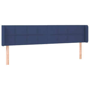vidaXL Wingback Headboard Blue 163x16x78/88 cm Fabric