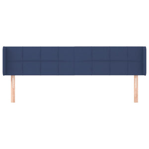 vidaXL Wingback Headboard Blue 163x16x78/88 cm Fabric
