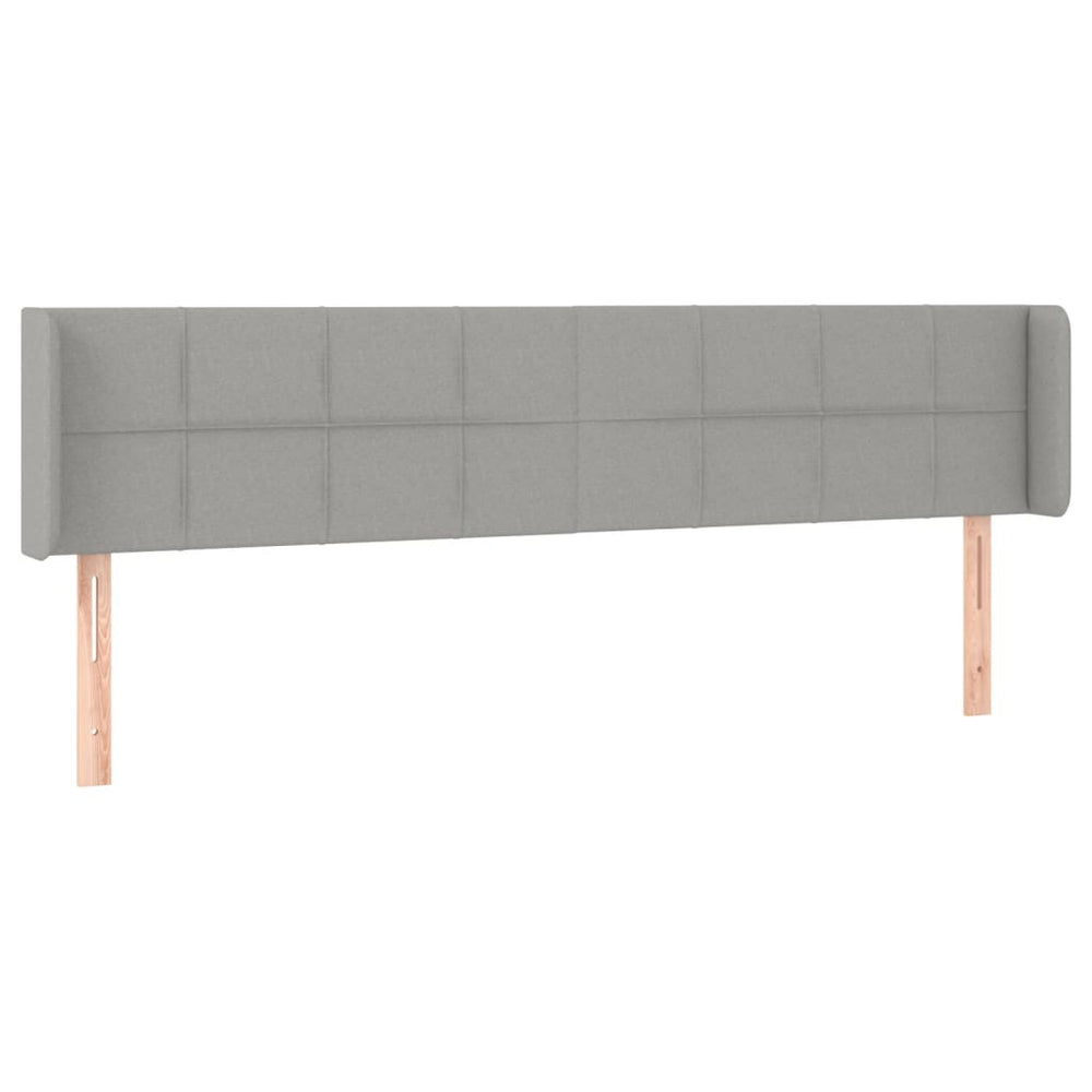 vidaXL Wingback Headboard Light Grey 183x16x78/88 cm Fabric