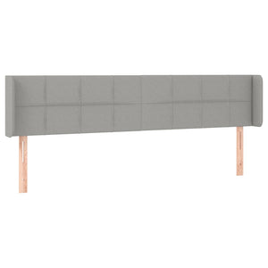 vidaXL Wingback Headboard Light Grey 183x16x78/88 cm Fabric