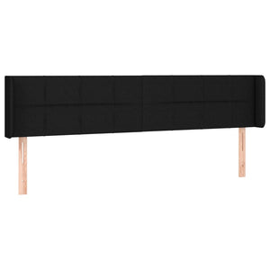 vidaXL Wingback Headboard Black 183x16x78/88 cm Fabric