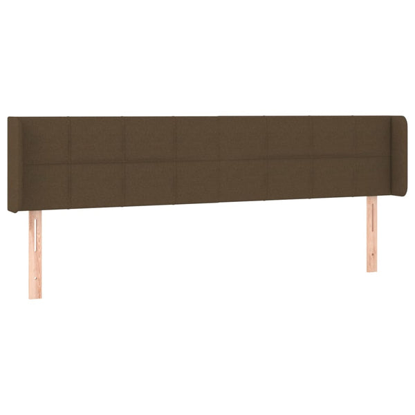 vidaXL Wingback Headboard Dark Brown 183x16x78/88 cm Fabric
