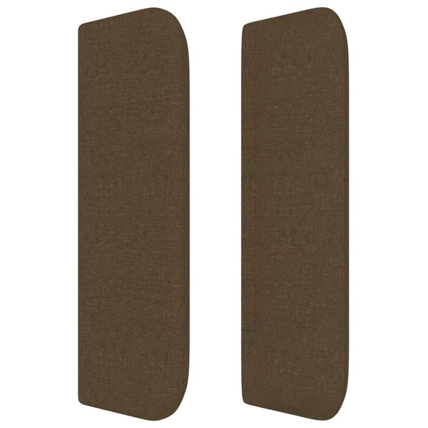 vidaXL Wingback Headboard Dark Brown 183x16x78/88 cm Fabric