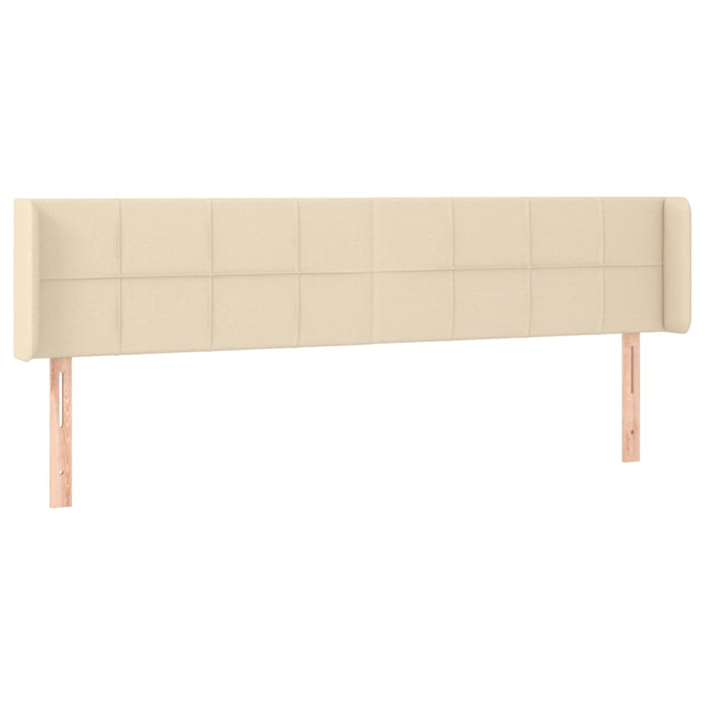 vidaXL Wingback Headboard Cream 183x16x78/88 cm Fabric