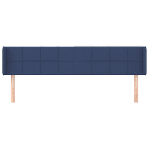 vidaXL Wingback Headboard Blue 183x16x78/88 cm Fabric