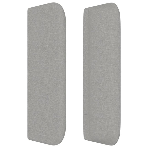 vidaXL Wingback Headboard Light Grey 203x16x78/88 cm Fabric